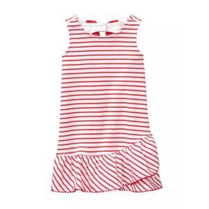 Janie and Jack Striped Ruffle Dress Red White 2T